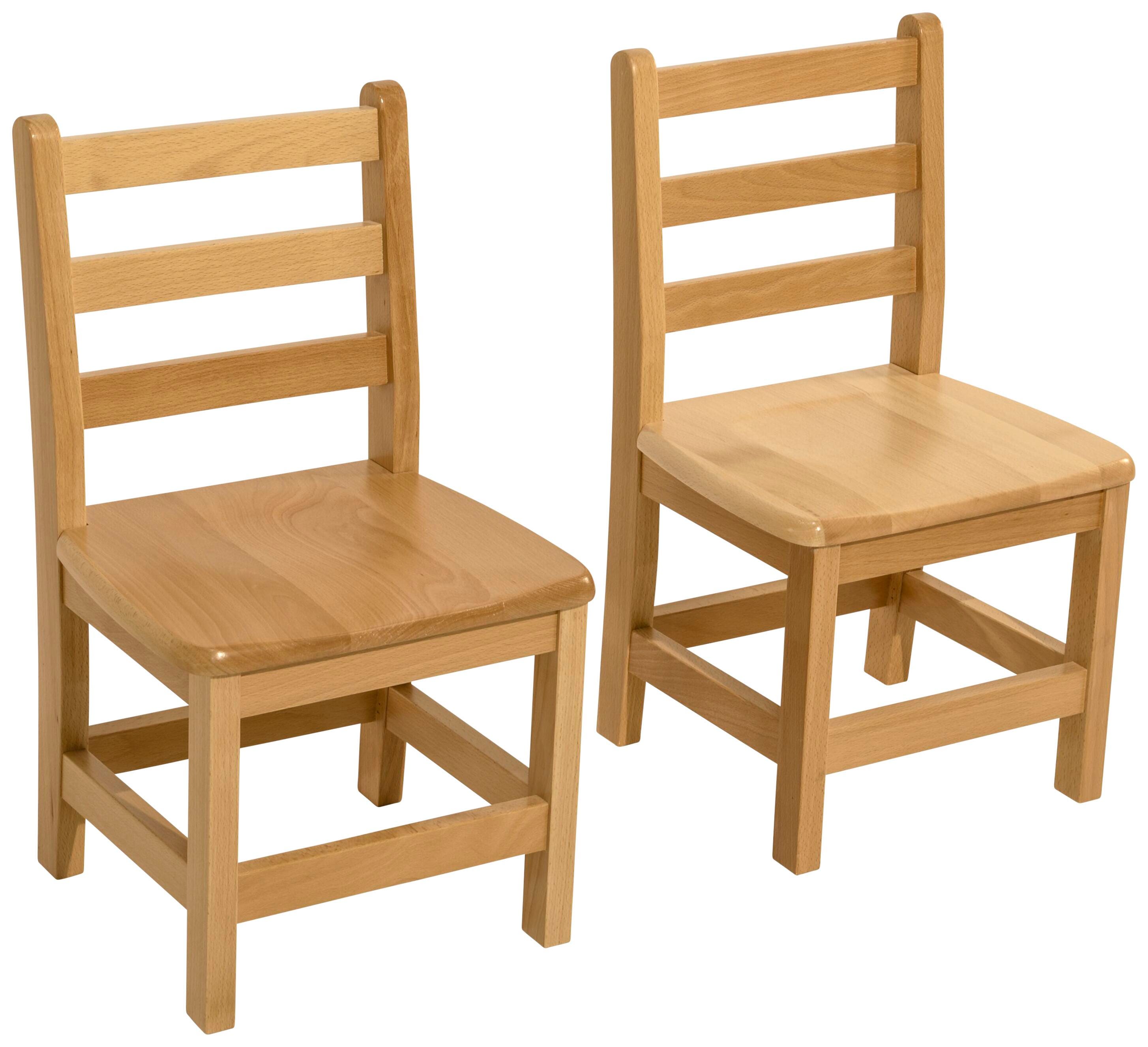 Wood Designs Deluxe Hardwood Chairs 15 Inch Seat Height 16 x 14 3 4 x 27 3 4 Inches Natural Set of 2